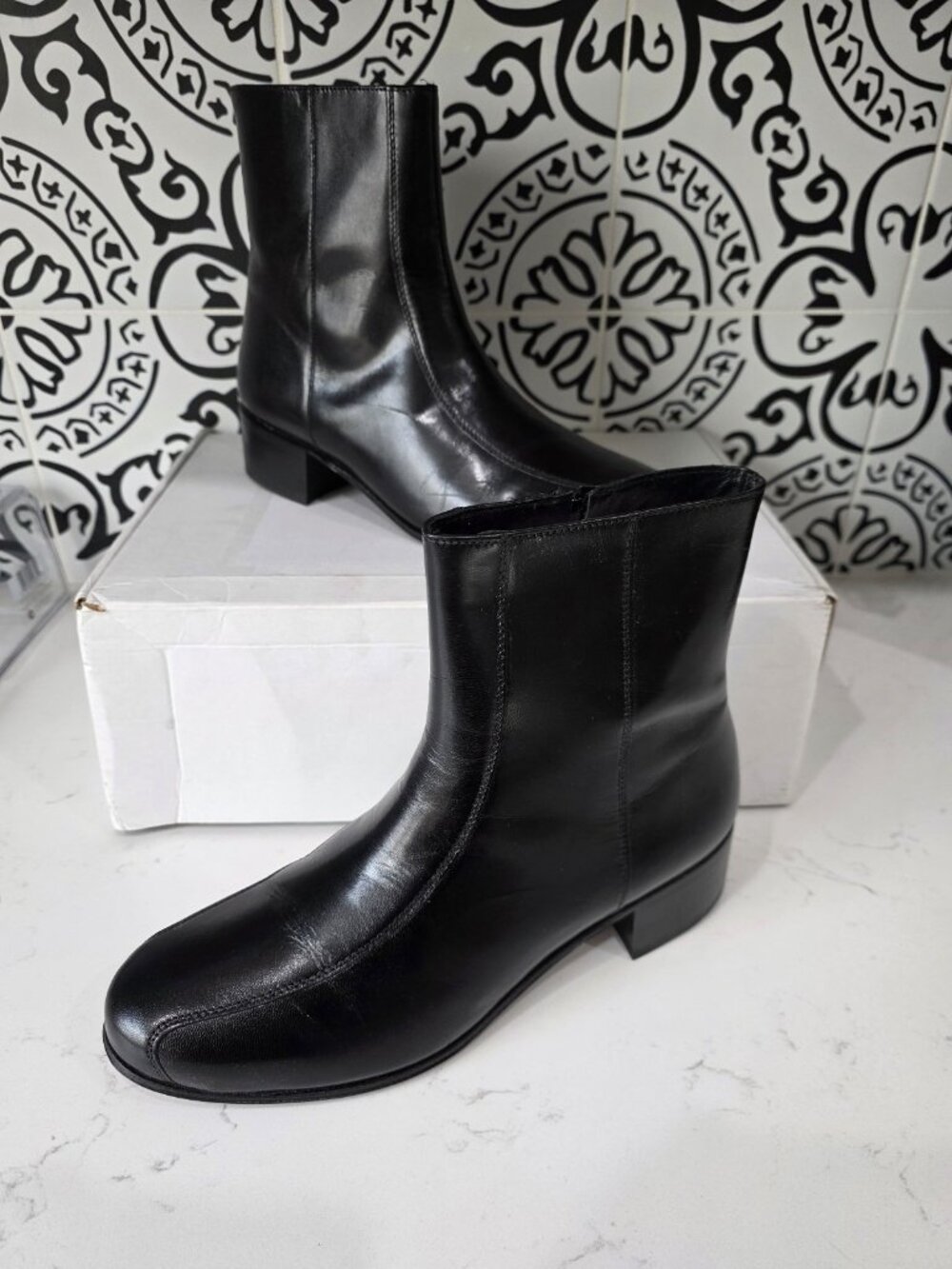 Florsheim Duke Boot Black Leather Men’s Sz 8.5 Dress Boots Comfortech
